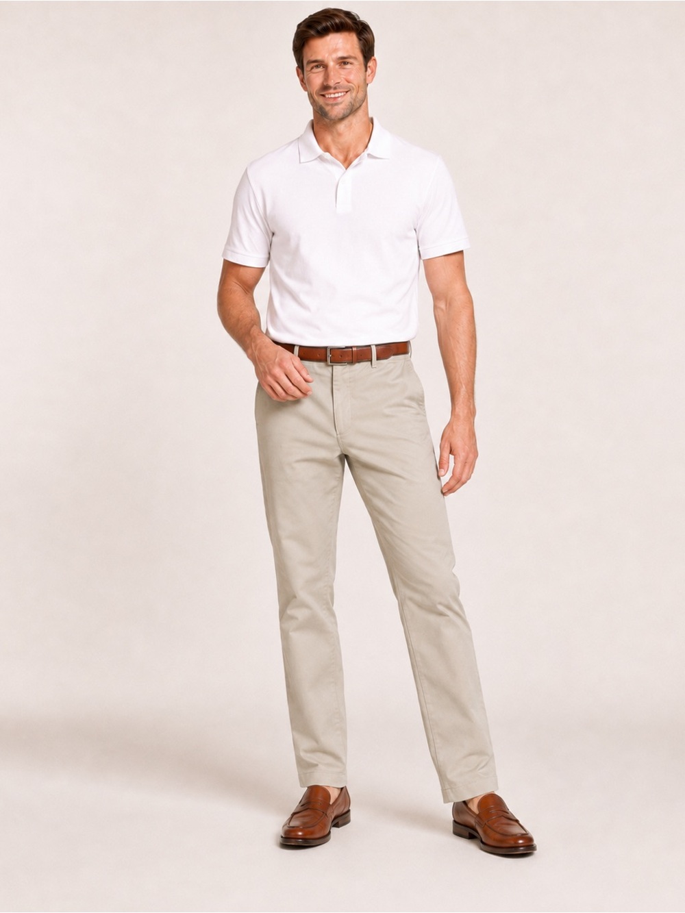 32 Degrees Men’s Khaki Stretch Chino Pants Performance Regular Fit 32x32 NWT
